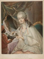 Jeanne Bécu, gravin Du Barry, en haar bediende Zamor