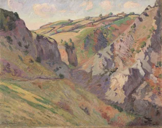 De spelonken van Prunal bij Pontgibaud, Auvergne (olieverf op doek)