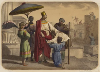 Salomo bouwt de tempel