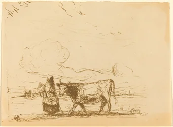 Koe en Haar Hoedster La Vache et sa gardienne, 1860