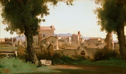 Frans:  Vue depuis les Jardins Farnèse Uitzicht vanaf de Farnese tuinen, Rome