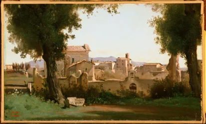 Frans:  Vue depuis les Jardins Farnèse Uitzicht vanaf de Farnese tuinen, Rome