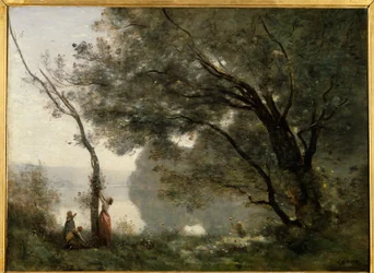 Herinnering aan Mortefontaine. Schilderij door Camille Corot (1796-1875)