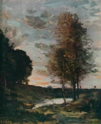 Zonsondergang, ca. 1910