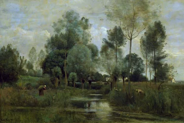 Lente, door Jean-Baptiste-Camille Corot