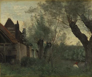 Wilgen en boerderij in Sainte-Catherine-lès-Arras, 1871