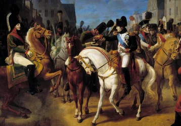 Napoleon I decoreerde in Tilsit de grenadier Lazareff met het Legioen van Eer, 9 juli