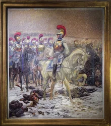 Voor de aanval, de Carabineros namen de Slag bij Winkowo (of Taroutino, Rusland)