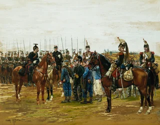 Franse Cuirassiers houden Beierse Soldaten Gevangen, 1875