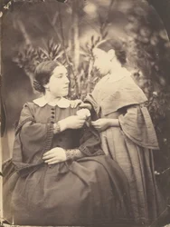 Portret van vrouw en kind, 1855