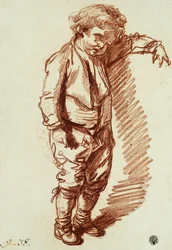 Een kleine jongen staand