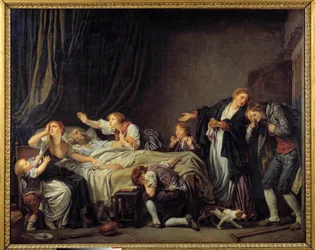 De gestrafte zoon. Schilderij door Jean-Baptiste Greuze