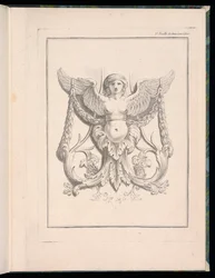 Ontwerp voor een Sfinx, pl. 2, Deuxieme Cahiers des arabesques dessinés par J. B. Huet... [Boek 2, Portefeuilles van Arabesken Ontworpen door J.B. Huet]