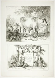 Plaat Een van 38 uit Oeuvres de J. B. Huet