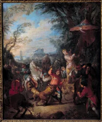 Chinese jacht Schilderij door Jean Baptiste Pater