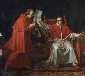 Ondertekening van het Concordaat tussen Frankrijk en de Heilige Stoel, door paus Pius VII (1742 - 1823), 15 augustus