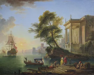 Marina, zonsondergang