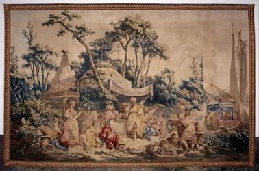 Het buitenbanket, een gordijn van Russische spellen