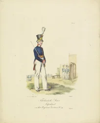 Adjudant van het regiment Zwitsers, 1820-1825