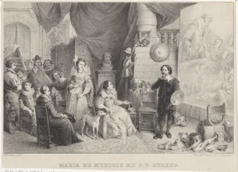 Maria de Medici bij Rubens in zijn atelier