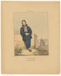 Pijprokende visser te Scheveningen