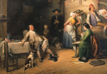 Betrapt tijdens een siësta, 1842