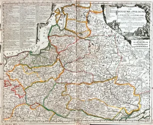 Kaart van Polen en Litouwen