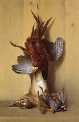 Stilleven met een haas, een fazant en een rode patrijs, 1753