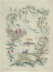 Chinoiserie uit Nouvelle Suite de Cahiers Arabesques Chinois, 1790-99