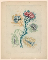 Fantastisch Bloemenmotief uit Nouvelle Suitte de Cahiers de Fleurs Idéales