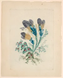 Fantastisch bloemmotief uit "Nouvelle Suitte de Cahiers de fleurs idéales"