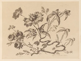 Bloementakken, uit "Recueil de Differentes Fleurs de Fantaisie Dans le Goût Chinois"