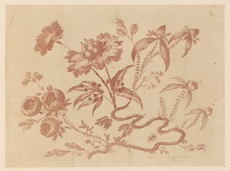 Bloementakken, uit "Recueil de Differentes Fleurs de Fantaisie Dans le Goût Chinois"