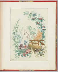 Ornamentontwerp uit "Nouvelle suite de cahiers arabesques chinois a l