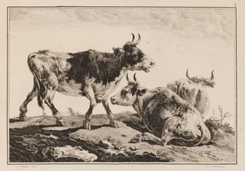 Plaat 2, uit "Cahier de Six Feuilles de Boeufs et Vaches"