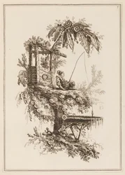 Plaat 7, "Suite de douze Pêcheurs et Chasseurs"