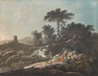 Herders Rustend bij een Stroom