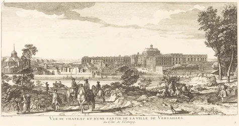 Uitzicht op het Kasteel en een Deel van de Stad Versailles