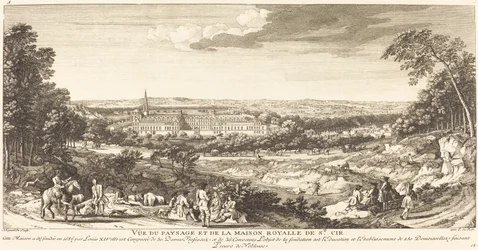 Uitzicht op het landschap van het Koninklijk Huis van Saint Cir