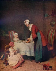 Le Benedicite Genade voor de maaltijd, ca. 1740. 1911