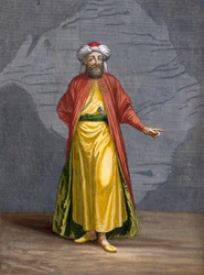 Een Indiër, plaat 93 uit ‘Verzameling van honderd prenten die de verschillende naties van de Levant voorstellen’ van Charles de Ferriol, gegraveerd door Gérard Scotin (1671-1716), 1707-08