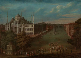 De grootvizier steekt de Atmeydan? (Paardenplein) over, 1720-37