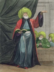 De Moefti, of Meester van de Wet, plaat 20 uit Recueil de Cent Estampes representant differentes Nations du Levant tirees sur les Tableaux Peints dapres Nature..., gegraveerd door Scotin, Gerard Jean Bapt