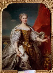 Portret van Catherine Bnin Opalinska, vrouw van Stanislas Lescinski, koningin van Polen en hertogin van Lotharingen en Bar (1680-1747)