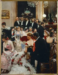 Een avond entertainment (schilderen op doek)