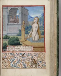 Bathseba badend Getijdenboek, 1485-1499