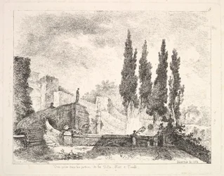Uitzicht op de tuinen van de Villa d