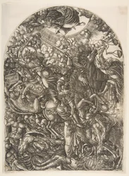 Sint Jan ziet de Vier Ruiters, uit de Apocalyps