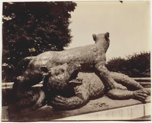 Versailles, Fontaine du Point du Jour, (Tigre Terrassant un Ours van Houzeau)