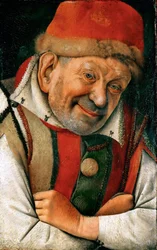 Renaissance: Portret van de hofnar Pietro Gonella (Gonnella) (gestorven in 1441), aan het hof van het Huis Este in Ferrara - Portret van de Ferrarese hofnar Gonella door Jean Fouquet (1420-1481), ca. 1445. Kunsthistorisches Museum, Wenen